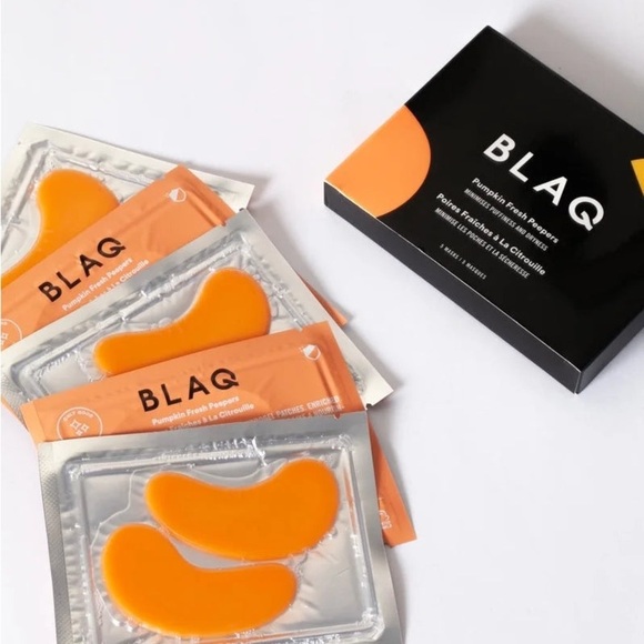 NIB BLAQ Treatment Pumpkin Fresh Peepers Stimulating Hyaluronic Acid Eye Mask - Picture 2 of 11